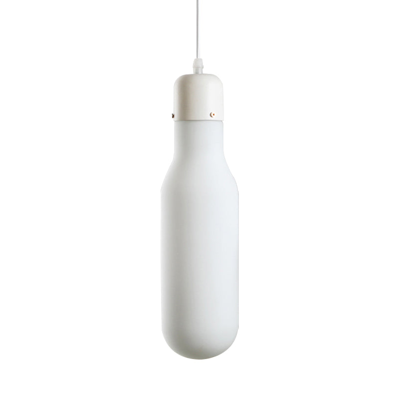 1 Light Light Pendant Light Simple White Suspension Light avec conception de verre Cone / Globe / Cylinder