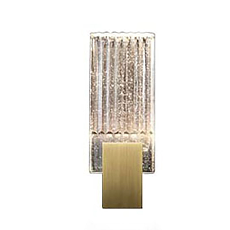 Light Luxury Wall Light Rectangle Shape Wall Lamp with Crystal Shade for Bedroom