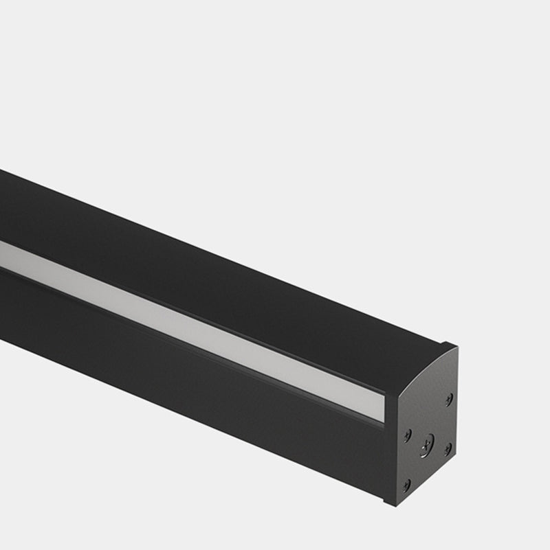 Linear Shape Metal Wall Mount Lighting Modern 1-Light Wall Mounted Light Fixture in Black