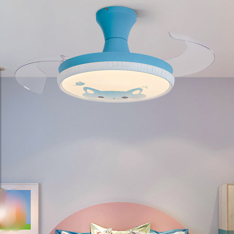 LED Ceiling Fan Light Modern 1-Light Ceiling Mount Lamp with Acrylic Shade for Bedroom
