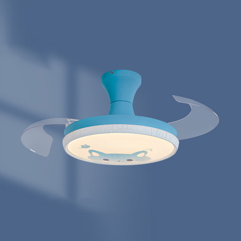LED Ceiling Fan Light Modern 1-Light Ceiling Mount Lamp with Acrylic Shade for Bedroom