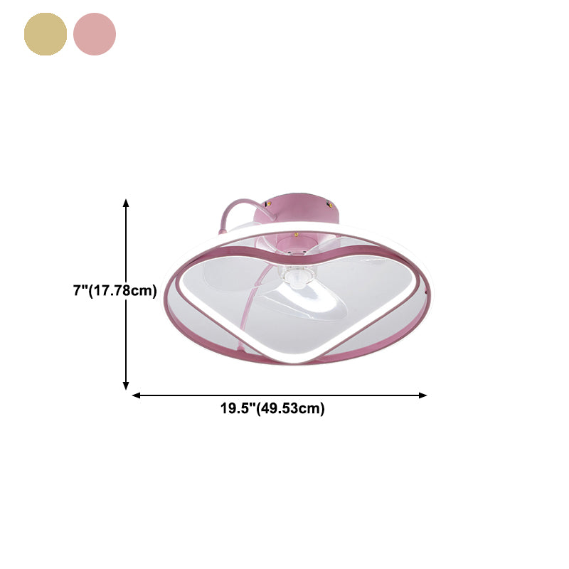 Simple Ceiling Fan Light Modern Multi-Light LED Ceiling Mount Lamp for Bedroom