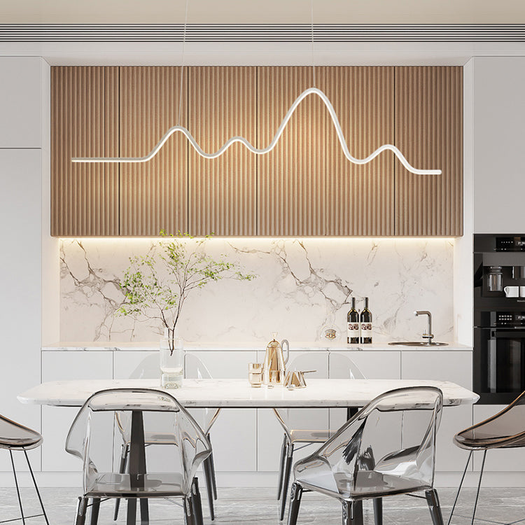 Nordic Minimalist Island Light Modern LED Pendant Lamp Fixture for Dining Room