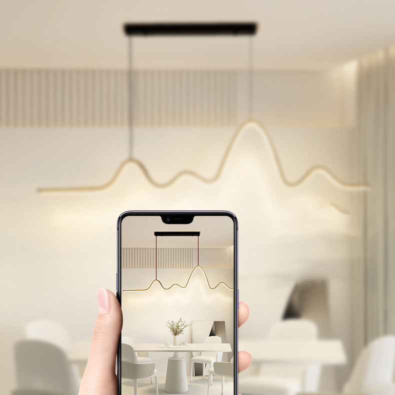 Nordic Minimalist Island Light Modern LED Pendant Lamp Fixture for Dining Room