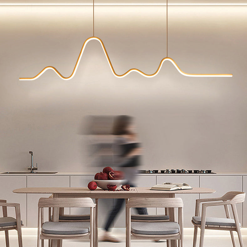 Nordic Minimalist Island Light Modern LED Pendant Lamp Fixture for Dining Room