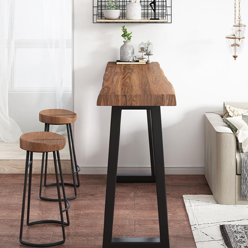 Living Room Solid Wood Counter Wine Table Sled Modern Natural Bar Height Pub Table