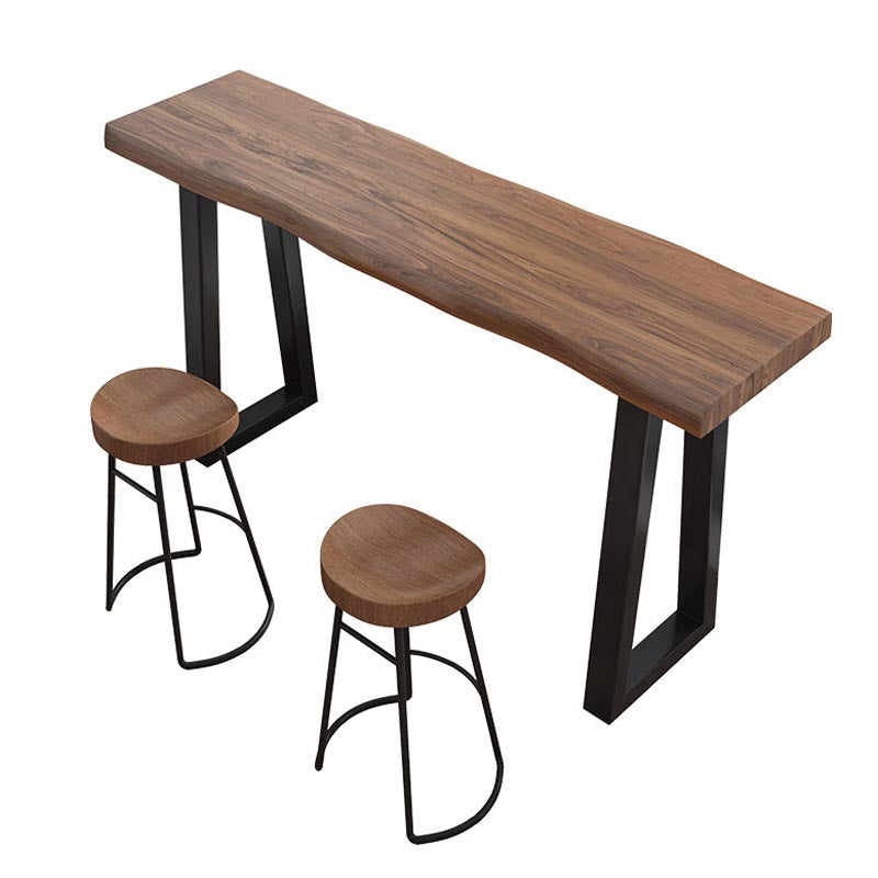Living Room Solid Wood Counter Wine Table Sled Modern Natural Bar Height Pub Table