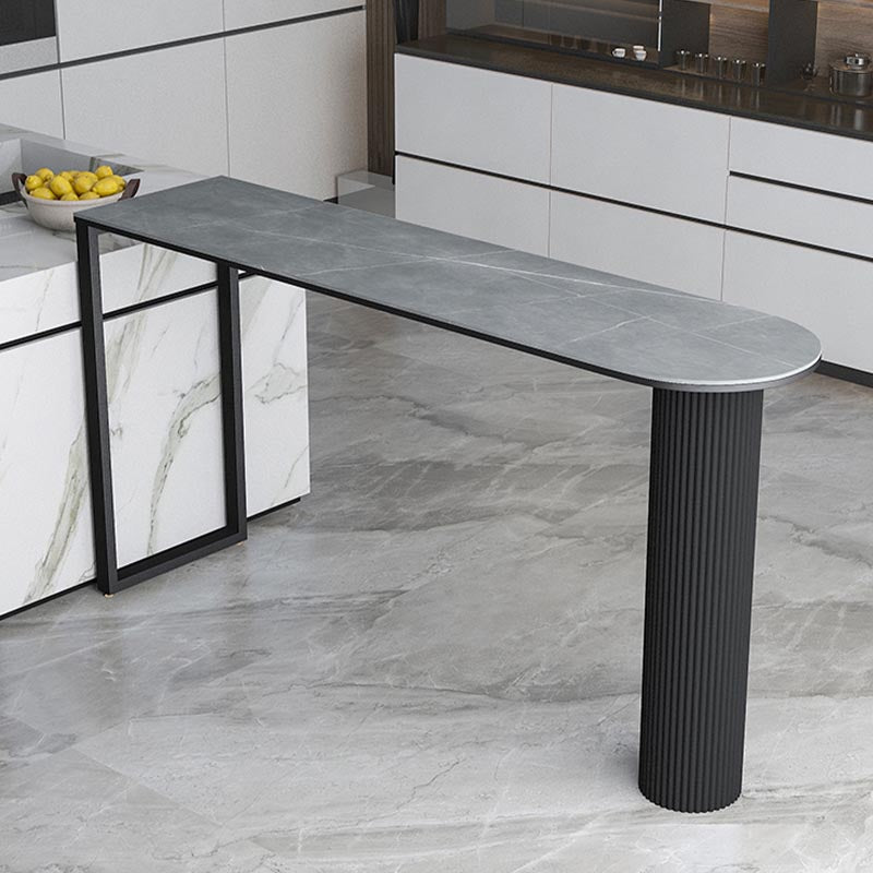 Island Contemporary Bar Table 42-inch Height Stone Top Bistro Table