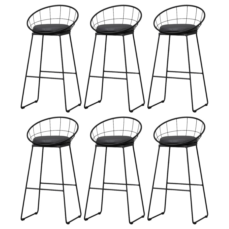 Industrial Style Barstool Indoor Sled Back Pedestal Bar Stool for Coffee Shop