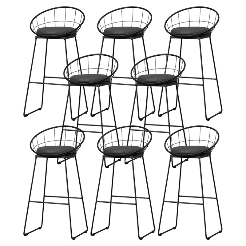 Industrial Style Barstool Indoor Sled Back Pedestal Bar Stool for Coffee Shop