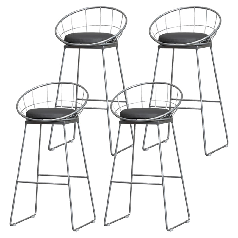 Industrial Style Barstool Indoor Sled Back Pedestal Bar Stool for Coffee Shop