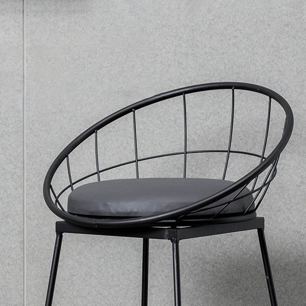 Industrial Style Barstool Indoor Sled Back Pedestal Bar Stool for Coffee Shop