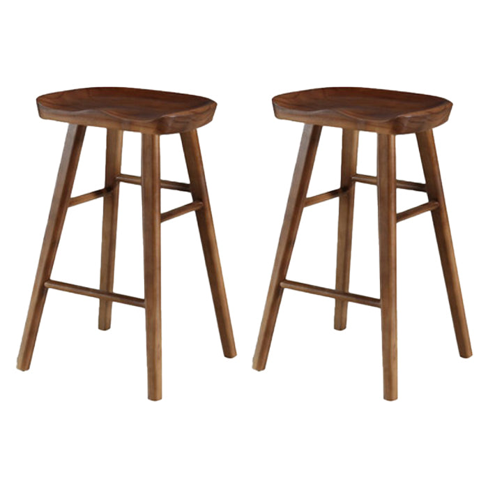 Restaurant Simple Wood Barstool Wood 4 Legs Bar Stool with Pedal