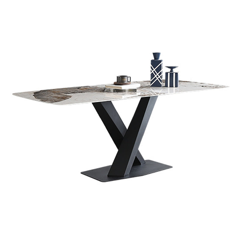 Designer Style Rectangular Dining Table Set 1/4/5/6/7 Pieces Sintered Stone Dining Set
