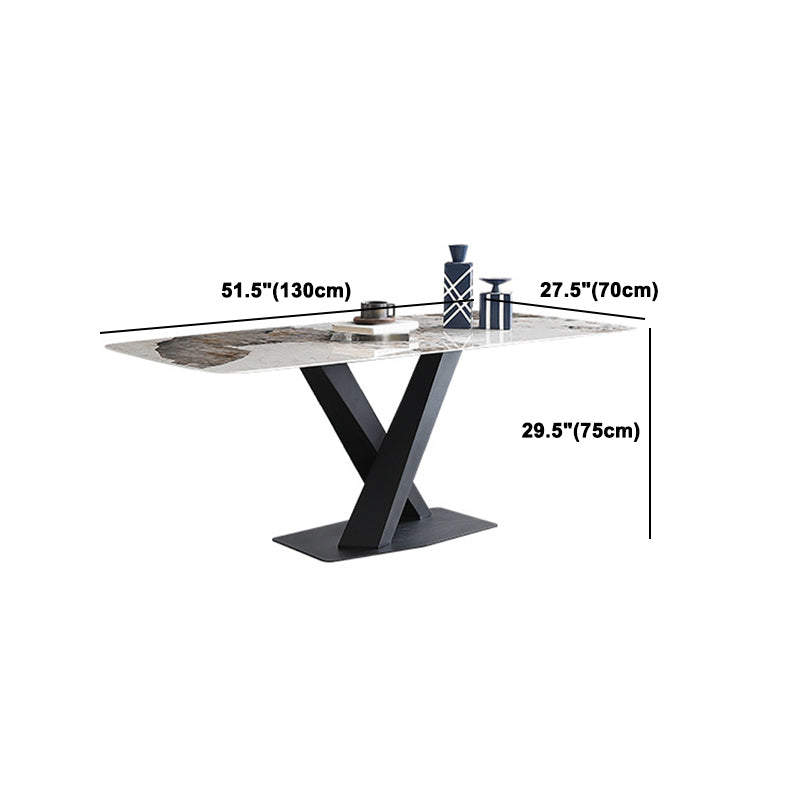 Designer Style Rectangular Dining Table Set 1/4/5/6/7 Pieces Sintered Stone Dining Set