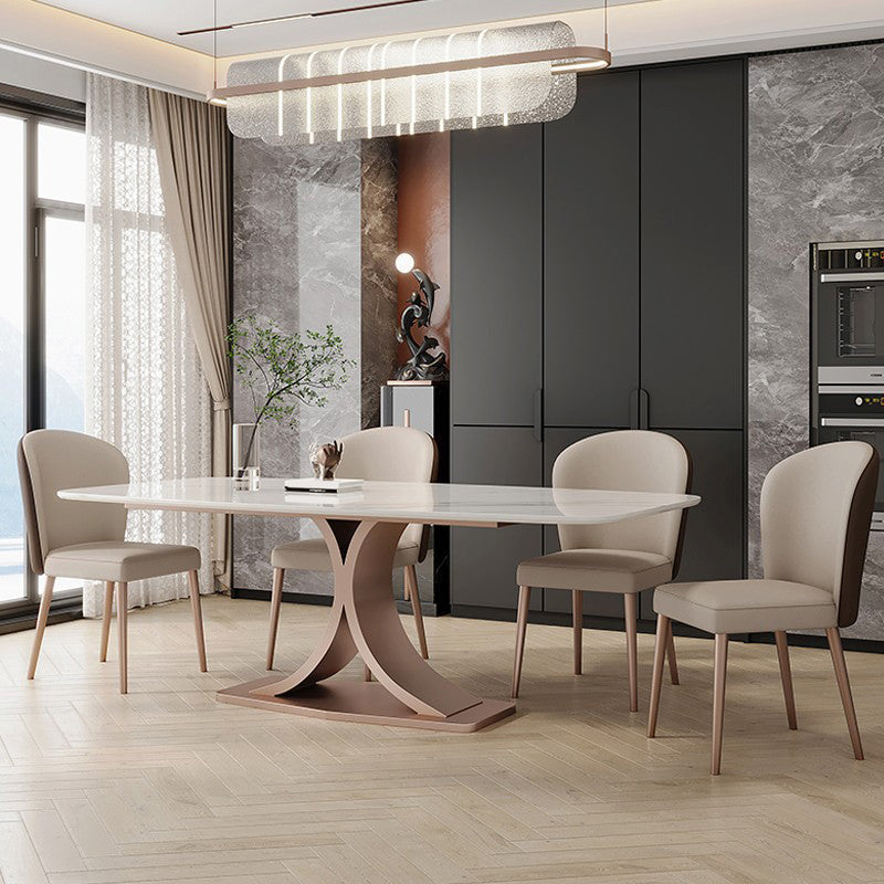 Modern Sintered Stone Dining Set 1/4/5/7 Pieces Rectangular Dining Table Set