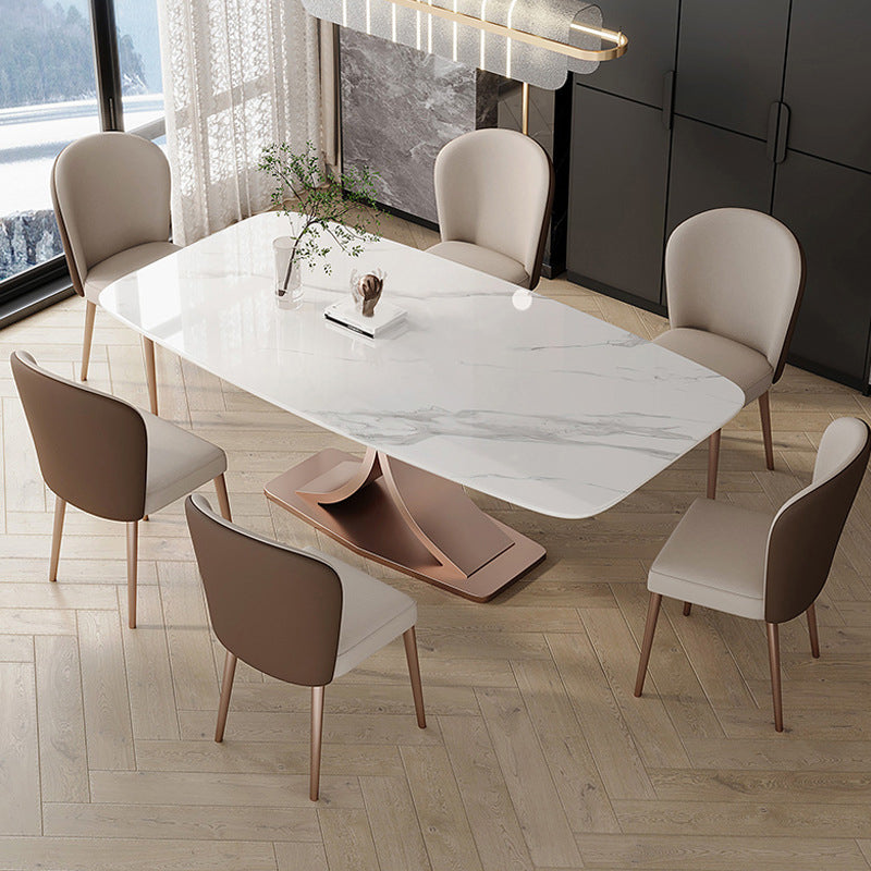 Modern Sintered Stone Dining Set 1/4/5/7 Pieces Rectangular Dining Table Set