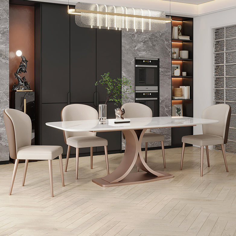 Modern Sintered Stone Dining Set 1/4/5/7 Pieces Rectangular Dining Table Set