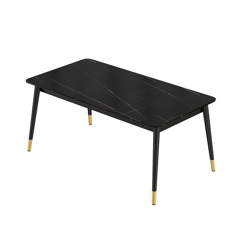 Modern Rectangle Dining Table Set 1/2/3/5/7 Pieces Dinette Set with Sintered Stone Top