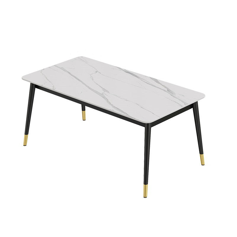 Modern Rectangle Dining Table Set 1/2/3/5/7 Pieces Dinette Set with Sintered Stone Top