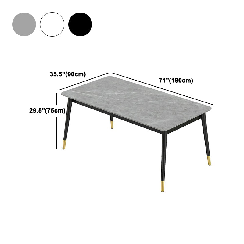 Modern Rectangle Dining Table Set 1/2/3/5/7 Pieces Dinette Set with Sintered Stone Top