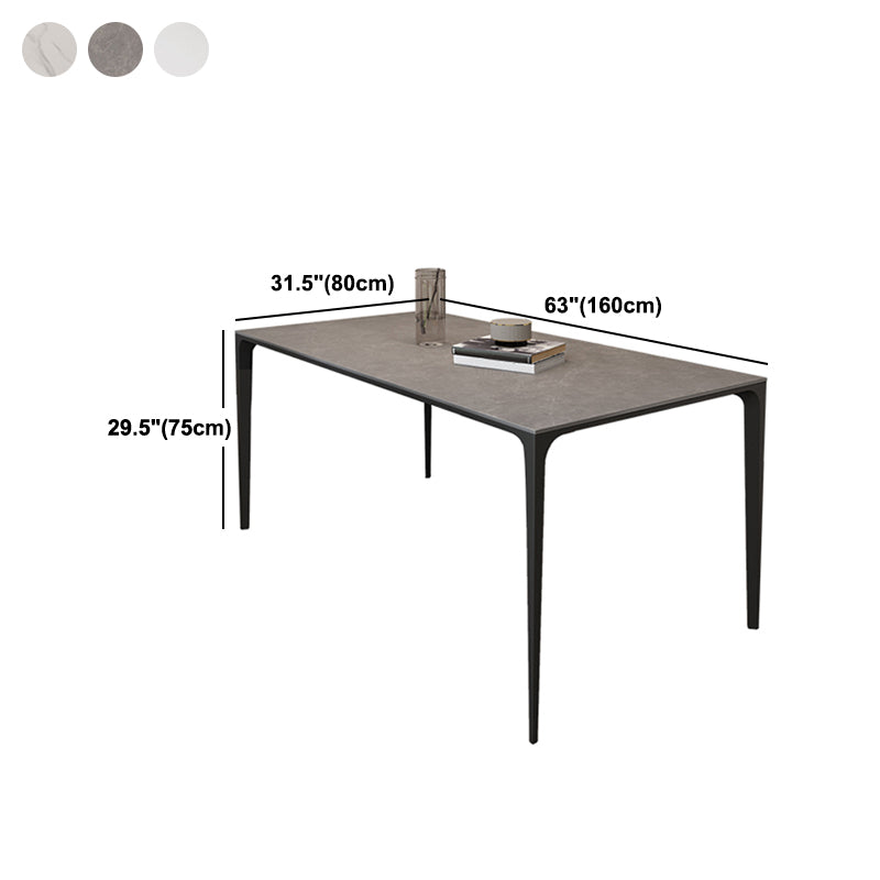 Modern Style Dining Table Sintered Stone Rectangle Table for Home