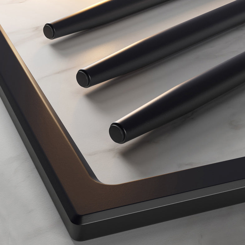 Modern Style Dining Table Sintered Stone Rectangle 4 Legs Table