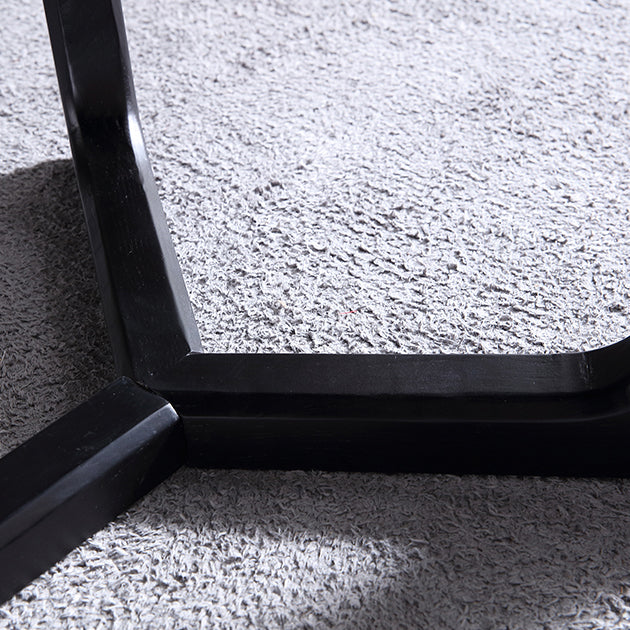 Rectangle Marble White Dining Table Industrial Trestle Base Table for Dining Room