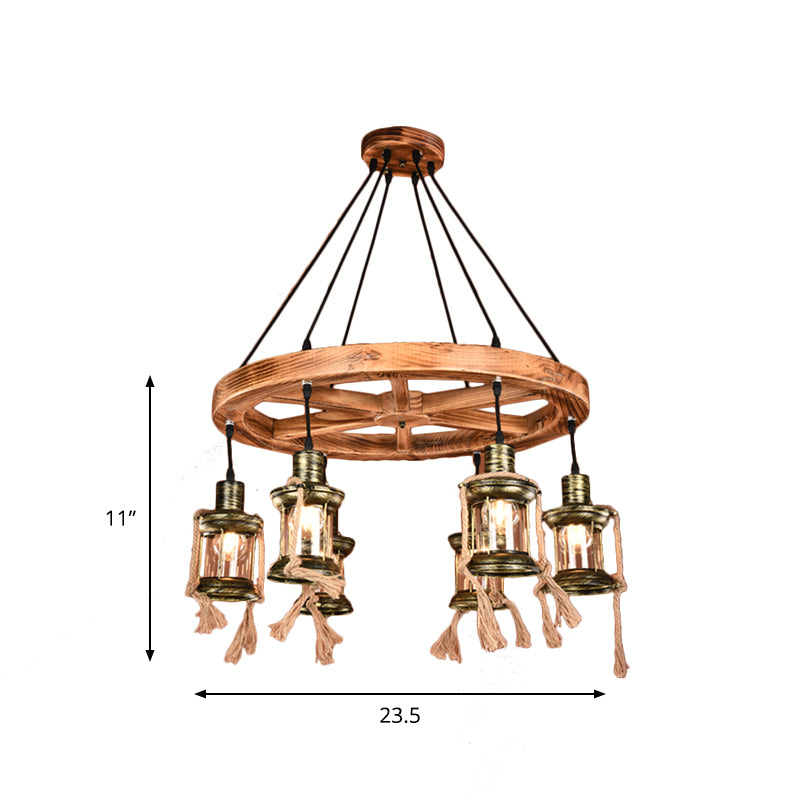 Lustre suspendu en métal suspendu en bronze côtier en bronze kérosène suspendu luminaire