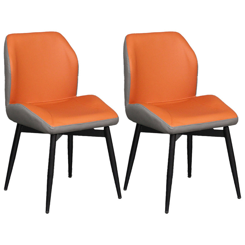 Industrial Dining Room Side Dining Chairs Faux Leather Dining Chairs