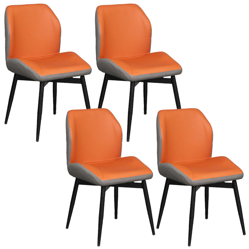 Industrial Dining Room Side Dining Chairs Faux Leather Dining Chairs