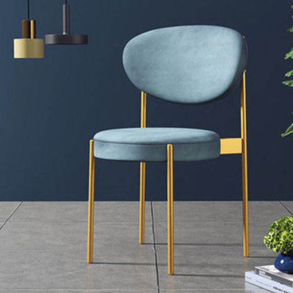 Contemporary Open Back Side Chair Upholstered Dining Chair for Indoor