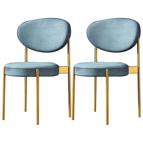 Contemporary Open Back Side Chair Upholstered Dining Chair for Indoor