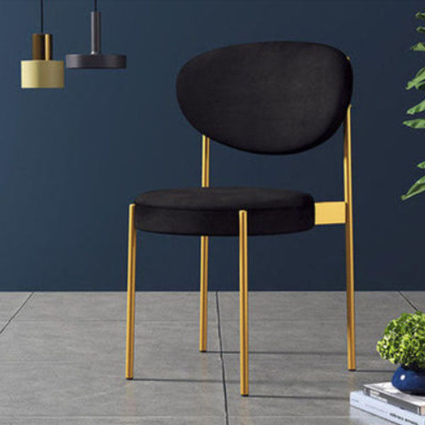 Contemporary Open Back Side Chair Upholstered Dining Chair for Indoor