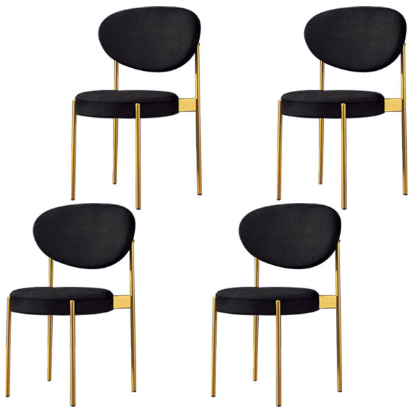 Contemporary Open Back Side Chair Upholstered Dining Chair for Indoor