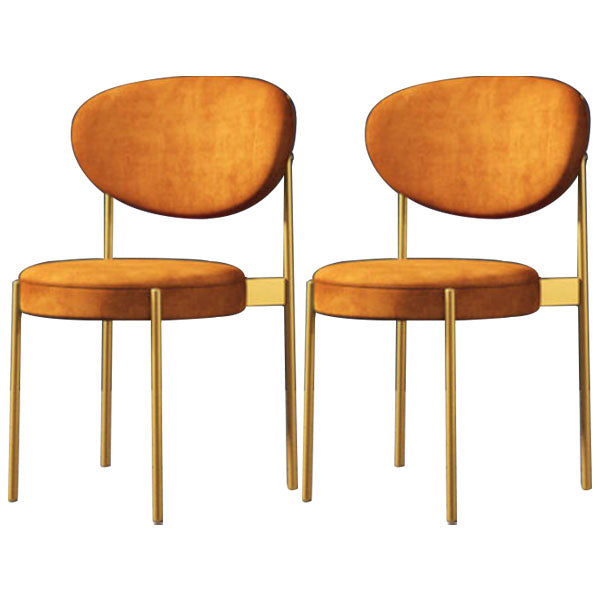 Contemporary Open Back Side Chair Upholstered Dining Chair for Indoor