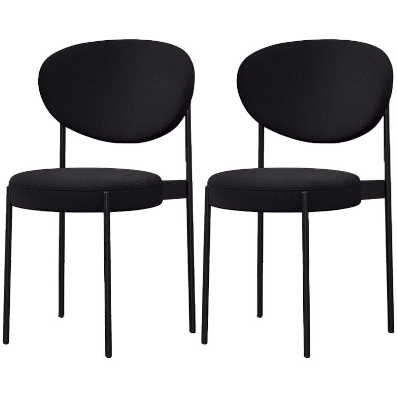 Contemporary Open Back Side Chair Upholstered Dining Chair for Indoor