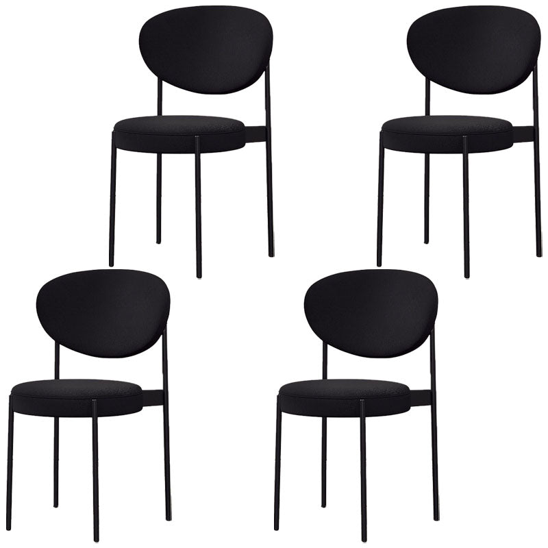 Contemporary Open Back Side Chair Upholstered Dining Chair for Indoor