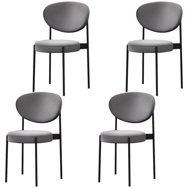Contemporary Open Back Side Chair Upholstered Dining Chair for Indoor
