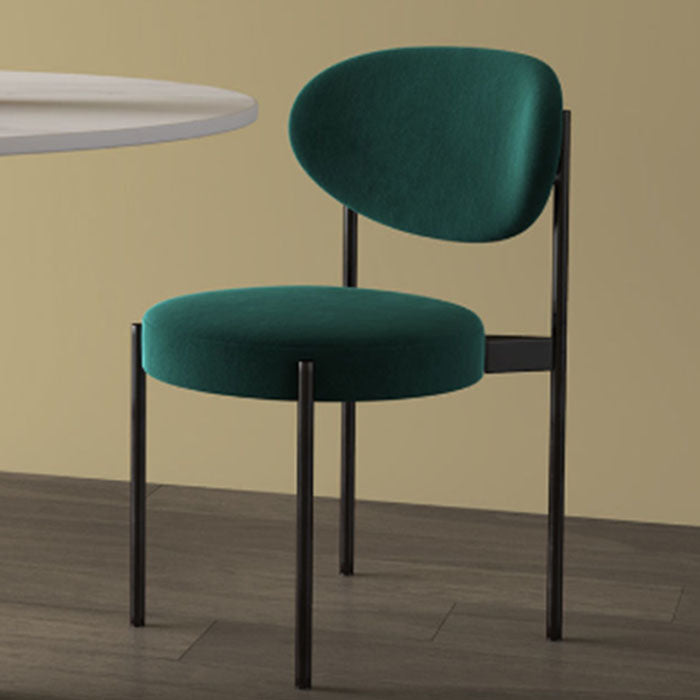 Contemporary Open Back Side Chair Upholstered Dining Chair for Indoor