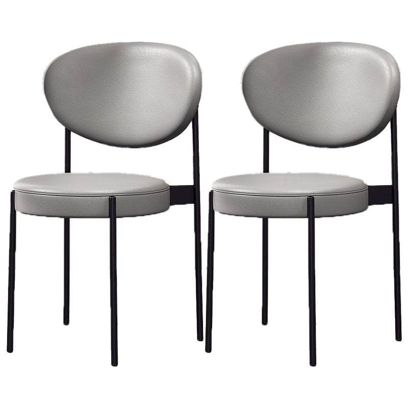 Contemporary Open Back Side Chair Upholstered Dining Chair for Indoor