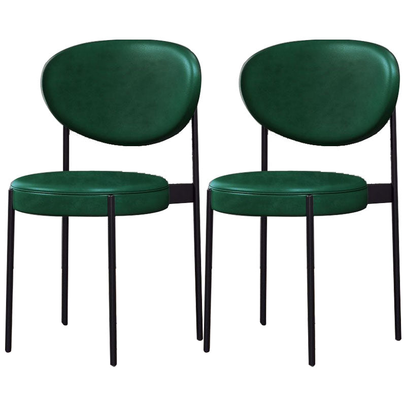 Contemporary Open Back Side Chair Upholstered Dining Chair for Indoor