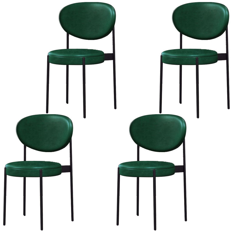 Contemporary Open Back Side Chair Upholstered Dining Chair for Indoor