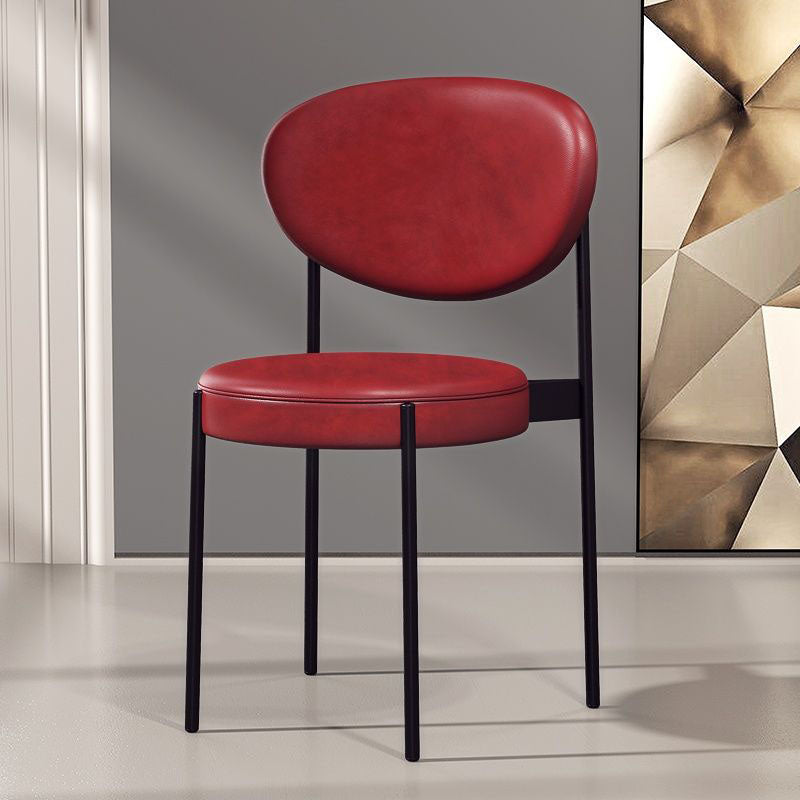 Contemporary Open Back Side Chair Upholstered Dining Chair for Indoor