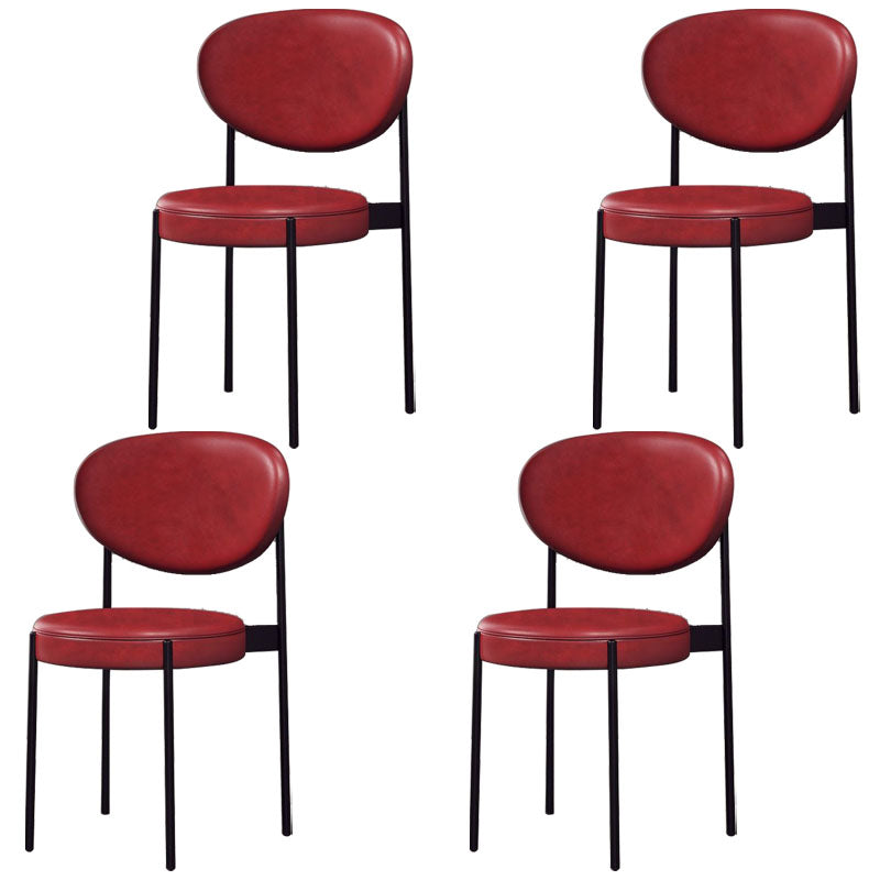 Contemporary Open Back Side Chair Upholstered Dining Chair for Indoor