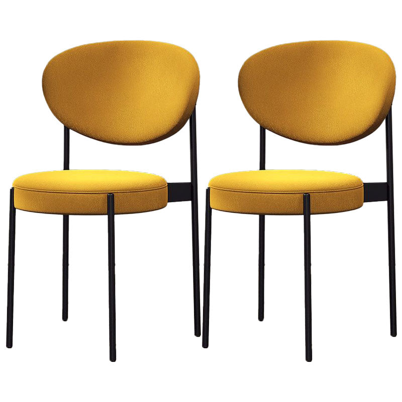 Contemporary Open Back Side Chair Upholstered Dining Chair for Indoor