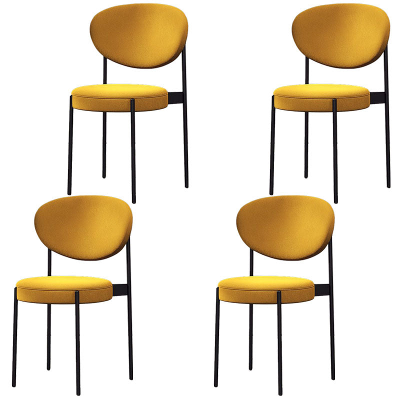 Contemporary Open Back Side Chair Upholstered Dining Chair for Indoor