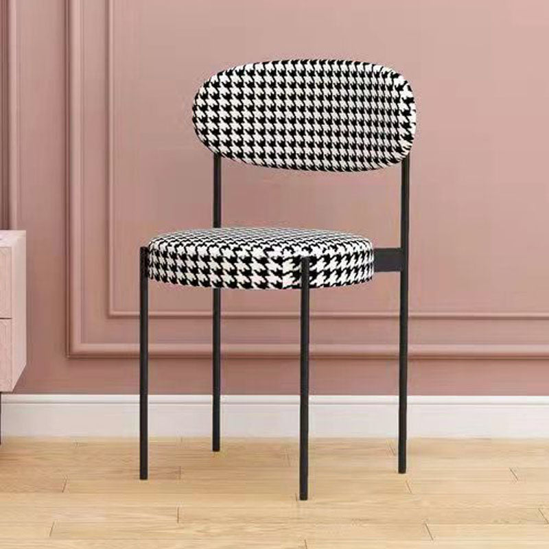 Contemporary Open Back Side Chair Upholstered Dining Chair for Indoor