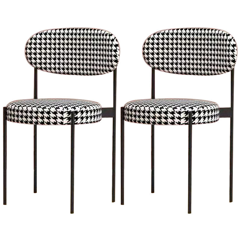 Contemporary Open Back Side Chair Upholstered Dining Chair for Indoor