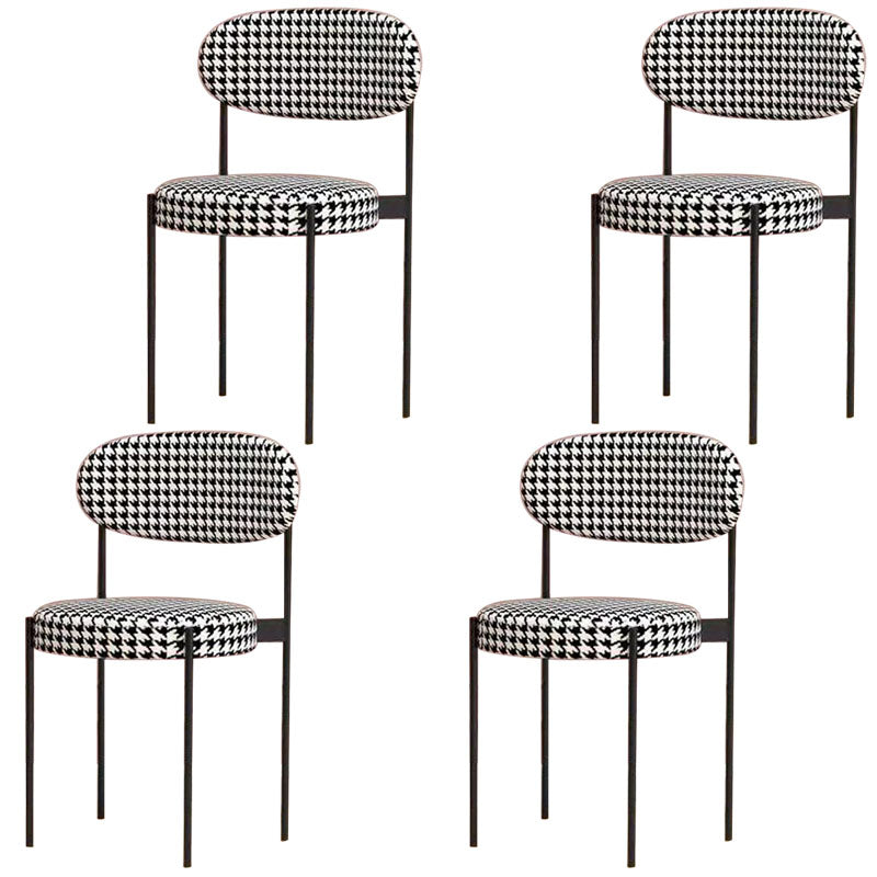 Contemporary Open Back Side Chair Upholstered Dining Chair for Indoor